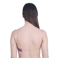 JMT Wear Women's Strapless, Transparent Straps Push up Padded Bra (Purple)(34B)-thumb1