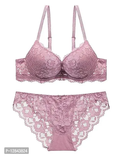 Buy JMT Wear Women's Gorgeous Honeymoon Double Push up Bra Panty Bridal Set  Purple Online In India At Discounted Prices