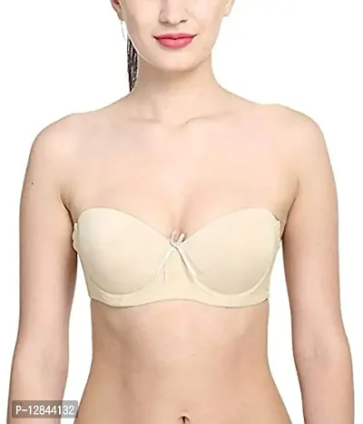 Buy JMT Wear Women's Polyamide Elastane Lightly Padded Wired Push-Up Bra (Beige)(34B) Online In India At Discounted Prices