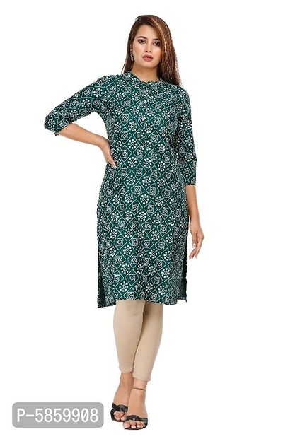 Stylish Rayon Slub Kurti for Women-thumb0