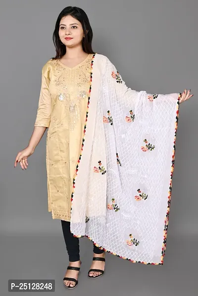 Classic Art Silk Embroidered Dupatta for Women