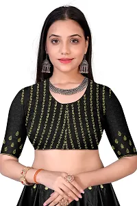 Paril Women's Semi Stitched Heavy Velvet Lehenga Choli and Dupatta set (New Black)-thumb4
