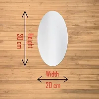 Oval Shape Adhesive Mirror Sticker for Wall  20 * 30 Cm [pack of 1]-thumb2
