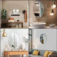 Oval Shape Adhesive Mirror Sticker for Wall  20 * 30 Cm [pack of 1]-thumb1