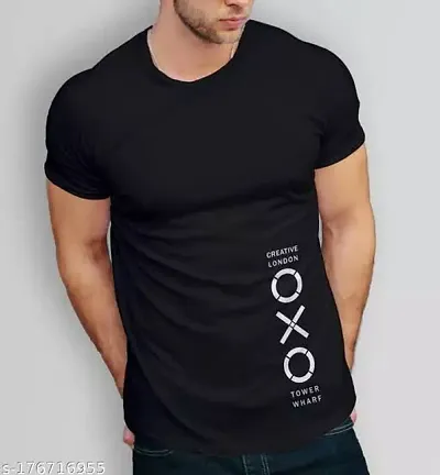 Trendy Polyester Printed Round Neck T-Shirt