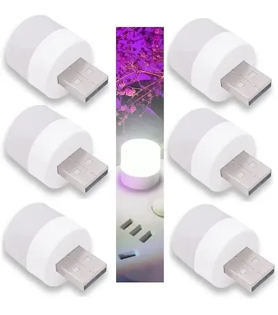 Usb Mini Bulb Light With Connect All Mobile Wall Charger 6 Led Light