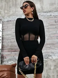 Women Bodycon Black Dress-thumb1