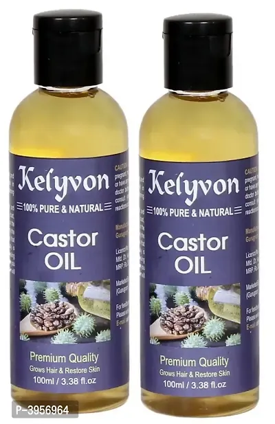 Kelyvon 100% Pure and Natural Castor Oil - 200ml