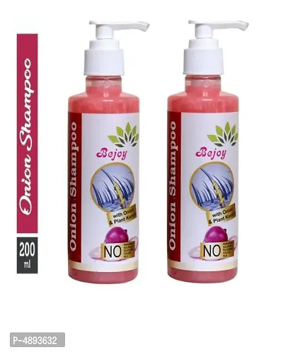 100% Pure Red Onion Shampoo with Onion  Plant Keratin 400ml hair shampoo pack of 2-thumb0