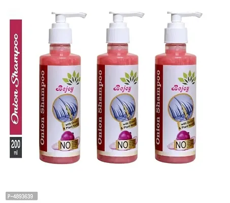 100% Pure Red Onion Shampoo with Onion  Plant Keratin 600ml hair shampoo pack of 3-thumb0