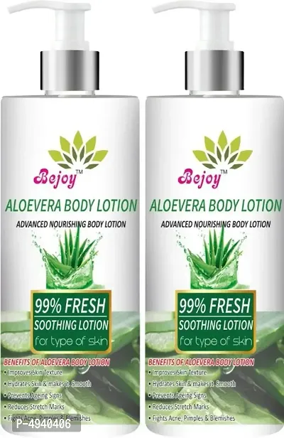 Bejoy Aloe Vera Multi-Vitamin Body Lotion - Light Quick Absorbing - For Normal to Oily Skin - No Parabens, Silicones, Color, Mineral Oil  Synthetic Fragrance - 400mL (400 ml)-thumb0