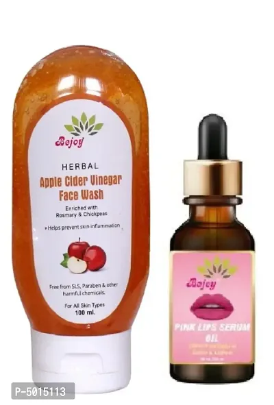 100% Pure  Natural  Apple Cider Face Wash  Pink lip serum-130ml Pack of 2-thumb0