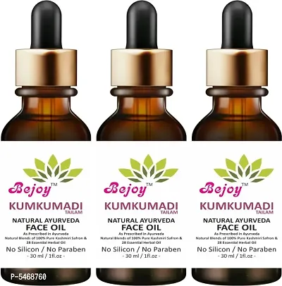 Bejoy 100% Pure kumkumadi face oil 30ml pack of 3-thumb0
