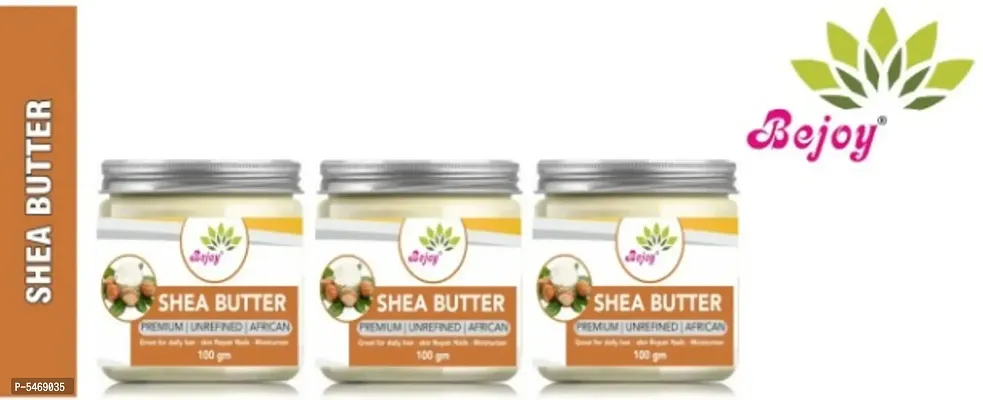 Bejoy Oraganics Skin Care 100 % Pure  Shea Butter 100g pack of 3