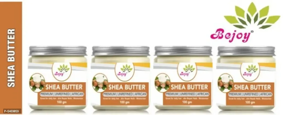Bejoy Oraganics Skin Care 100 % Pure  Shea Butter 100g pack of 4