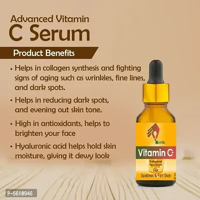 Auvella Vitamin C 20% Night  Day Revitalizing Brightening Facial Serum 30 ML
