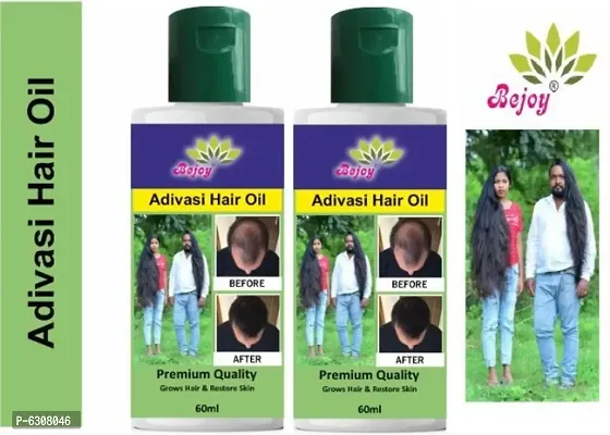 Adivasi Hair Oil All Types of Hair Problem Herbal Growth Hair Oil 60 ml Pack of 2