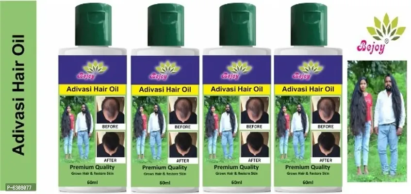 Adivasi Hair Oil All Types of Hair Problem Herbal Growth Hair Oil 60 ml Pack of 4