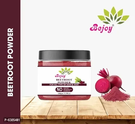 Bejoy 100% Natural and Pure BeetRoot Powder For Healty Pinkish Skin and Rosy Cheeks, Glowing and Shiny Skin Face Pack 100 GM (Pack of 1)