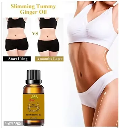 Bejoy Belly Drainage Ginger Essential Oil, Ginger Essential Oil Plant Aroma Oil Massage Organic Ginger Essential Oil 30ml