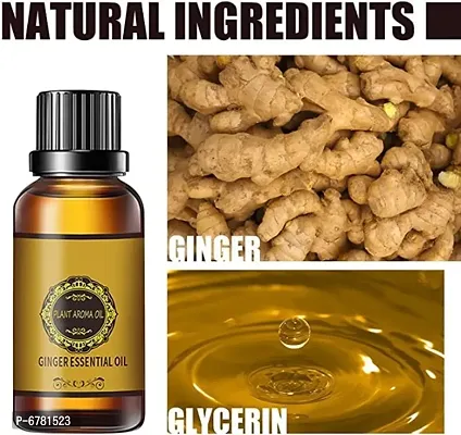 Belly Drainage Ginger Oil Ginger Essential Oil Plant Aroma Oil Slimming Tummy Ginger Oil Lymphatic Drainage Ginger Oil 30Ml Essential Oils Essential Oils