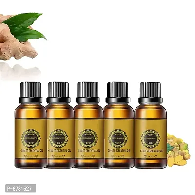Belly Drainage Ginger Oil Ginger Essential Oil Plant Aroma Oil Slimming Tummy Ginger Oil Lymphatic Drainage Ginger Oil 150Ml Pack Of 5 Essential Oils Essential Oils-thumb0