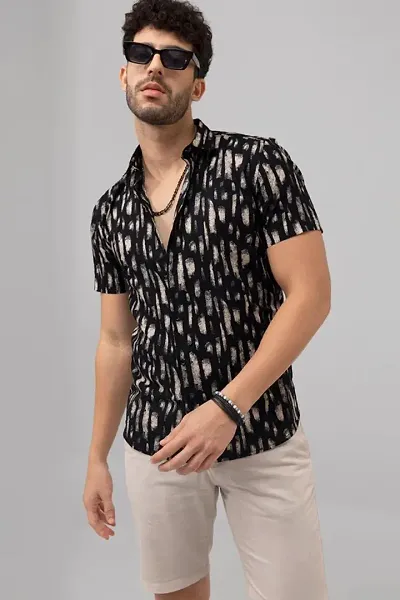 Hot Selling Rayon Short Sleeves Casual Shirt 