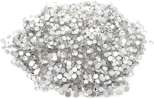 4mm Round Shape Stone Crystal Kundans Beads Stone for Art  Craft, Jewellery Making, Bangles, Embroidery  DIY Works (White) ;(10000 Pieces)-thumb3