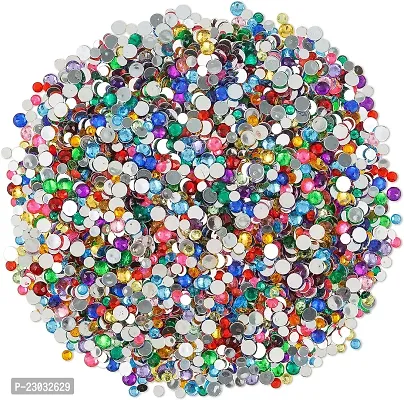 4mm Round Shape Stone Crystal Kundans Beads Stone for Art  Craft, Jewellery Making, Bangles, Embroidery  DIY Works (Multicolor) ; (10000 Pieces)