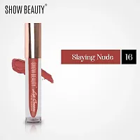 Show Beautyreg; Sensational Liquid Matte Lipstick| 12-Hour Wear, Non-Transfer nbsp; Waterproof, 16 - Lip Cream -4 ml-thumb2