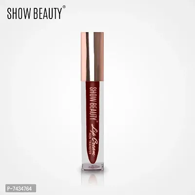 Show Beautyreg; Sensational Liquid Matte Lipstick| 12-Hour Wear, Non-Transfer  Waterproof, 09 Hot Crimsom - Lip Cream - 4 ml