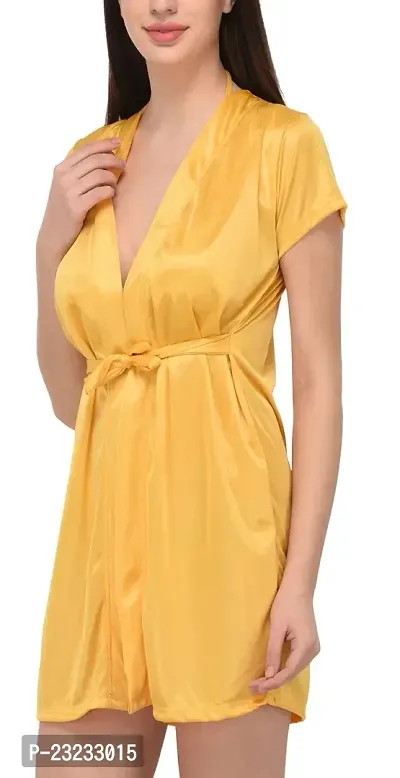You Forever Solid Yellow Nightdress-thumb3