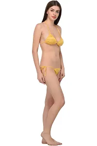 You Forever Women's Yellow Pack of 2 Robe and Bra Panty Set-thumb3