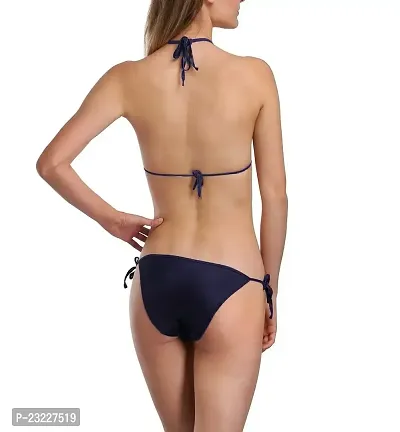 You Forever Solid Navy Blue Lingerie Sets-thumb2