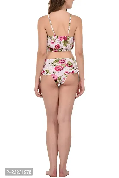 You Forever Solid Printed Lingerie Sets Pink-thumb3