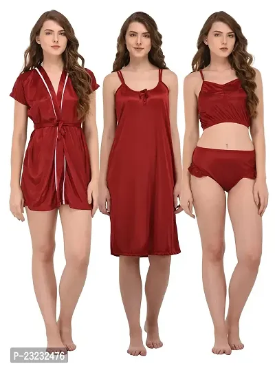 You Forever Solid Maroon Nightdress