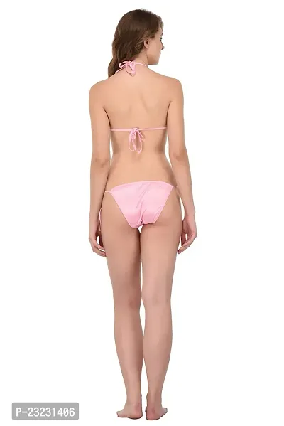 You Forever Satin Pink Nighty with Robe-thumb4