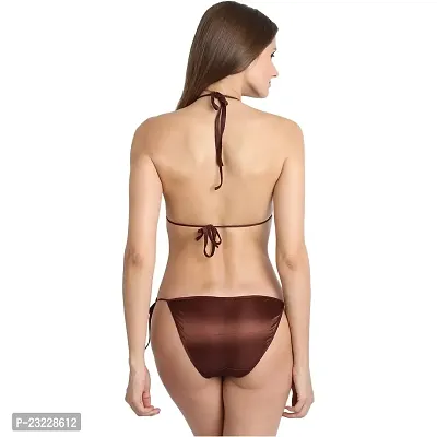 You Forever Solid Brown Lingerie Sets-thumb3