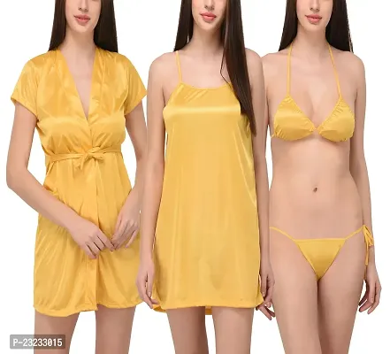 You Forever Solid Yellow Nightdress-thumb0