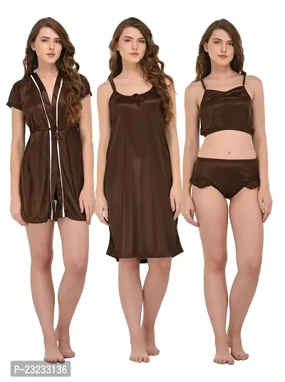 You Forever Solid Brown Nightdress