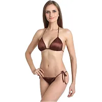 You Forever Solid Brown Lingerie Sets-thumb1