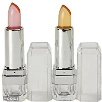 Waterproof Flower Lipstick Jelly Flower Transparent Color Changing Lipstick Flower Jelly High-Glossy Lipstick (Pack Of 2)-thumb0