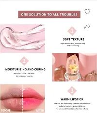 Waterproof Flower Lipstick Jelly Flower Transparent Color Changing Lipstick Flower Jelly High-Glossy Lipstick (Pack Of 2)-thumb1
