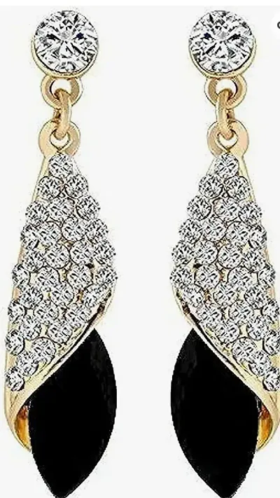 Elegant Crystal Drop Earrings; Floral Resin Earrings For Girls