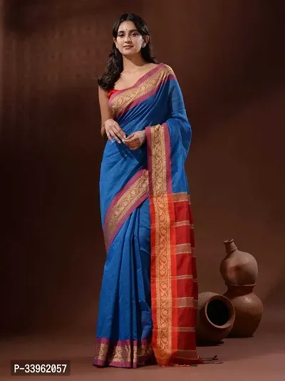 Stylist Cotton Silk Saree Without Blouse Piece For Women-thumb0