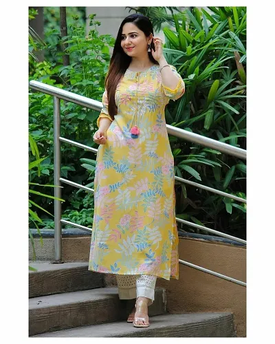 Fancy Rayon Kurta With Bottom Set