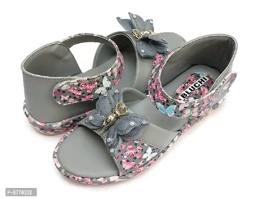 BLUCHI Girls Butterfly Sandals (GREY, 4_years)-thumb4