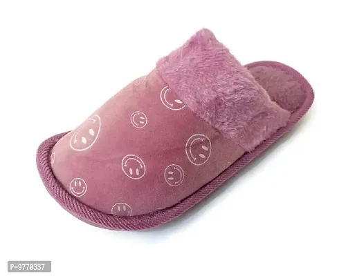 BLUCHI Women Soft Fur Slip ON Slippers (Purple, Numeric_6)-thumb0