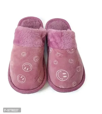 BLUCHI Women Soft Fur Slip ON Slippers (Purple, Numeric_6)-thumb3