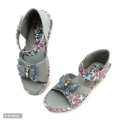 BLUCHI Girls Butterfly Sandals (GREY, 4_years)-thumb5